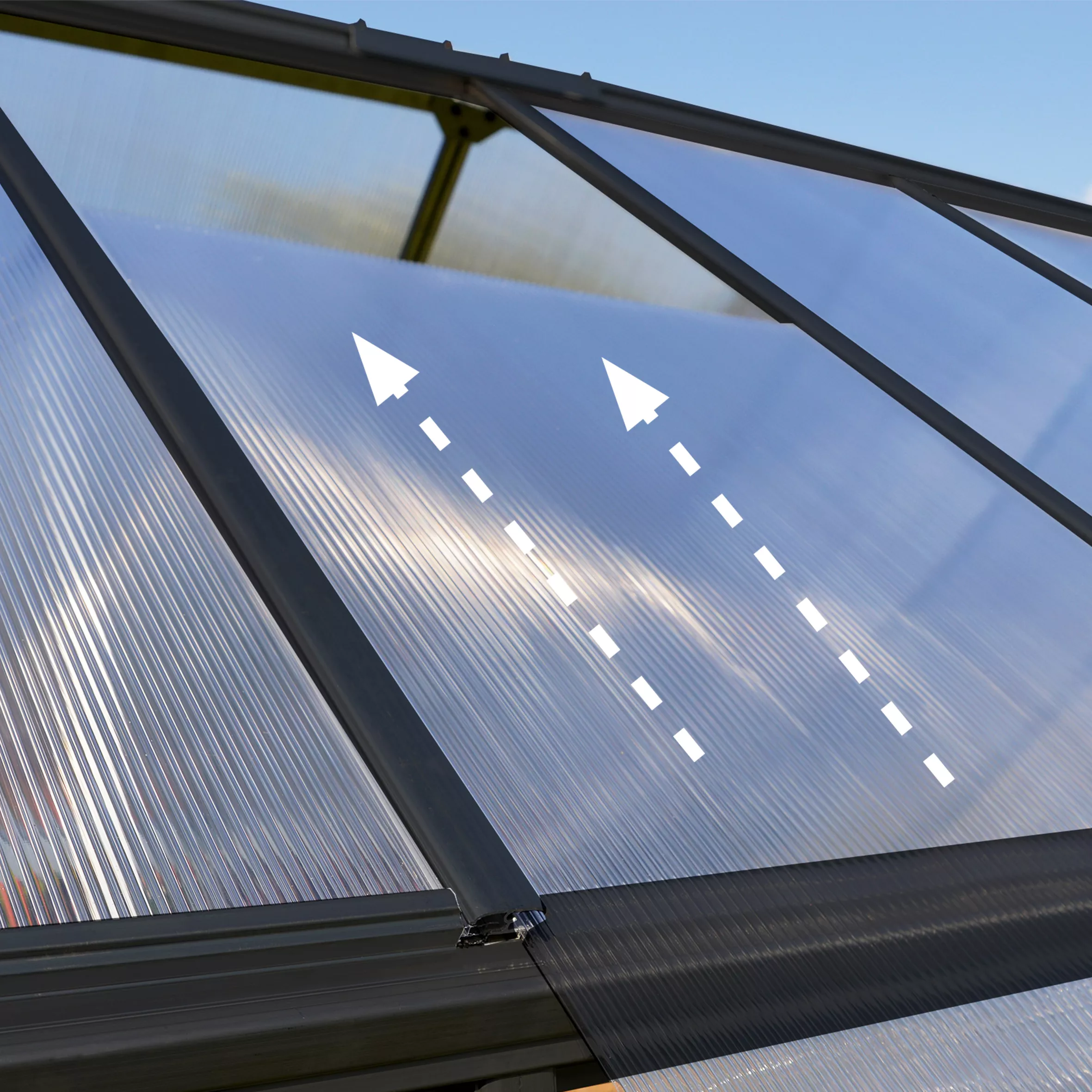 Palram - Canopia Mythos Grey 6X4 Greenhouse 4 Palram - Canopia Mythos Grey 6X4 Greenhouse - Image 4