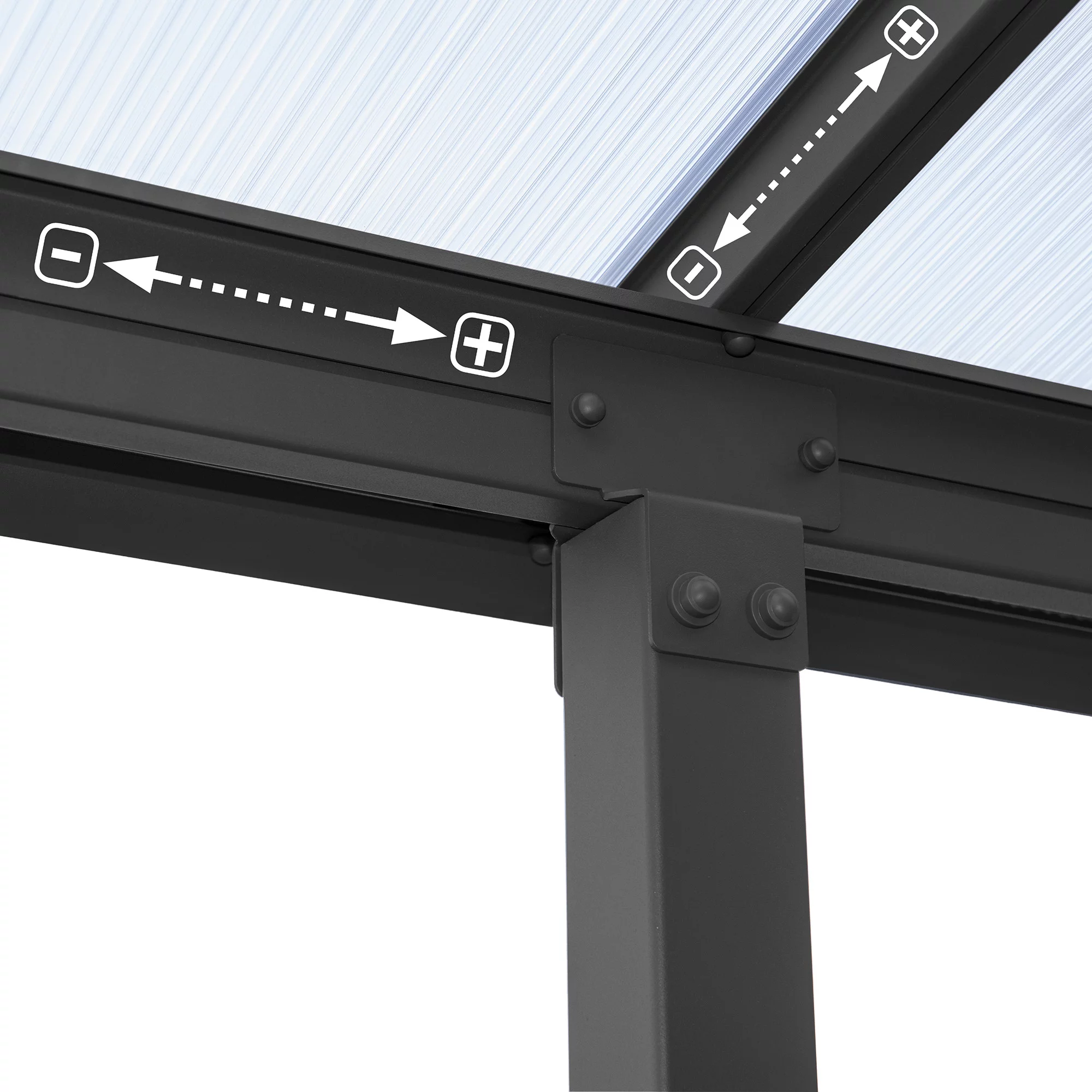 Palram - Canopia Olympia Grey Non-retractable Awning, (L)4.25m (H)3.05m (W)2.95m 3 Palram - Canopia Olympia Grey Non-retractable Awning, (L)4.25m (H)3.05m (W)2.95m - Image 3