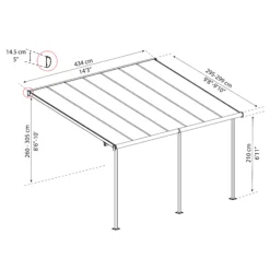 Palram - Canopia Sierra Grey Non-retractable Awning, (L)4.34m (H)3.05m (W)2.99m 13 Palram - Canopia Sierra Grey Non-retractable Awning, (L)4.34m (H)3.05m (W)2.99m -Outdoor Living Sales Store palram canopia sierra grey non retractable awning l 4 34m h 3 05m w 2 99m7290108130270 01t bq