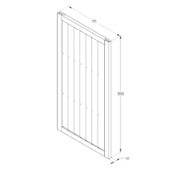Pine Traditional Gate, (H)1.8m (W)0.92m 7 Pine Traditional Gate, (H)1.8m (W)0.92m -Outdoor Living Sales Store pine traditional gate h 1 8m w 0 92m5013053157473 01t bq