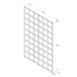 Pine Trellis Panel, Pack Of 3 (W)120cm X (H)183cm 4 Pine Trellis Panel, Pack Of 3 (W)120cm X (H)183cm -Outdoor Living Sales Store pine trellis panel pack of 3 w 120cm x h 183cm5013053173336 18bq