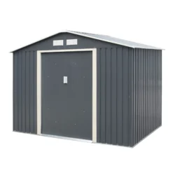 Rowlinson Trentvale 8x6 Apex Dark Grey Metal Shed
