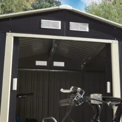 Rowlinson Trentvale 8x6 Apex Dark Grey Metal Shed 21 Rowlinson Trentvale 8x6 Apex Dark Grey Metal Shed -Outdoor Living Sales Store rowlinson trentvale 8x6 apex dark grey metal shed5013856206224 06i bq