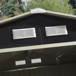 Rowlinson Trentvale 8x6 Apex Dark Grey Metal Shed 14 Rowlinson Trentvale 8x6 Apex Dark Grey Metal Shed -Outdoor Living Sales Store rowlinson trentvale 8x6 apex dark grey metal shed5013856206224 36c bq