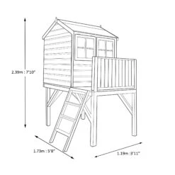 Shire 6x4 Bunny Whitewood Pine Playhouse Assembly Required -Outdoor Living Sales Store shire 6x4 bunny whitewood pine playhouse assembly required5019804111732 03t