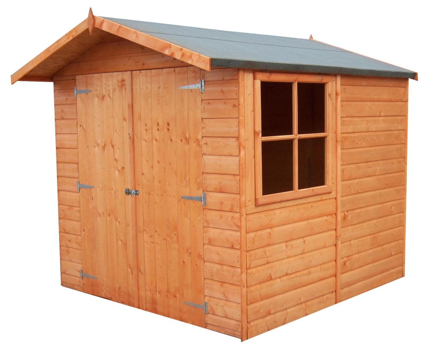 Shire Alderney 7x7 Ft Apex Shiplap Wooden 2 Door Shed With Floor - Assembly Service Included 2 Shire Alderney 7x7 Ft Apex Shiplap Wooden 2 Door Shed With Floor - Assembly Service Included - Image 2