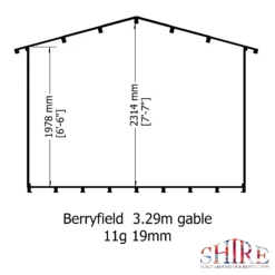 Shire Berryfield 11x8 Eco Glass Apex Tongue & Groove Wooden Cabin - Base Not Included -Outdoor Living Sales Store shire berryfield 11x8 eco glass apex tongue groove wooden cabin base not included5019804112289 03t bq