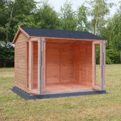 Shire Blenheim 10x8 Apex Shiplap Wooden Summer House With Bi-fold Door - Assembly Service Included -Outdoor Living Sales Store shire blenheim 10x8 apex shiplap wooden summer house with bi fold door assembly service included5019804111213 04i bq