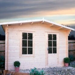 Shire Bucknells 10x8 Toughened Glass Apex Tongue & Groove Wooden Cabin