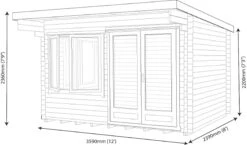 Shire Danbury 12x8 Glass Pent Tongue & Groove Wooden Cabin - Base Not Included 14 Shire Danbury 12x8 Glass Pent Tongue & Groove Wooden Cabin - Base Not Included -Outdoor Living Sales Store shire danbury 12x8 glass pent tongue groove wooden cabin base not included5019804414413 03t