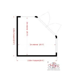 Shire Hampton 7x7 Toughened Glass Pent Shiplap Wooden Summer House - Base Not Included -Outdoor Living Sales Store shire hampton 7x7 toughened glass pent shiplap wooden summer house base not included5019804111121 02t