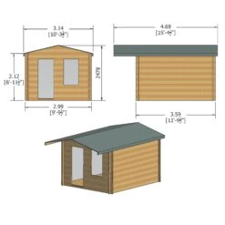 Shire Hopton 10x12 Toughened Glass Apex Tongue & Groove Wooden Cabin - Base Not Included -Outdoor Living Sales Store shire hopton 10x12 toughened glass apex tongue groove wooden cabin base not included5019804119219 01t bq