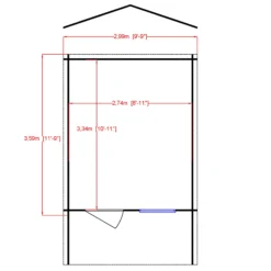 Shire Hopton 10x12 Toughened Glass Apex Tongue & Groove Wooden Cabin - Base Not Included -Outdoor Living Sales Store shire hopton 10x12 toughened glass apex tongue groove wooden cabin base not included5019804119219 02t bq
