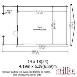 Shire Kinver 14x18 Toughened Glass Apex Tongue & Groove Wooden Cabin - Base Not Included -Outdoor Living Sales Store shire kinver 14x18 toughened glass apex tongue groove wooden cabin base not included5019804114399 01i bq