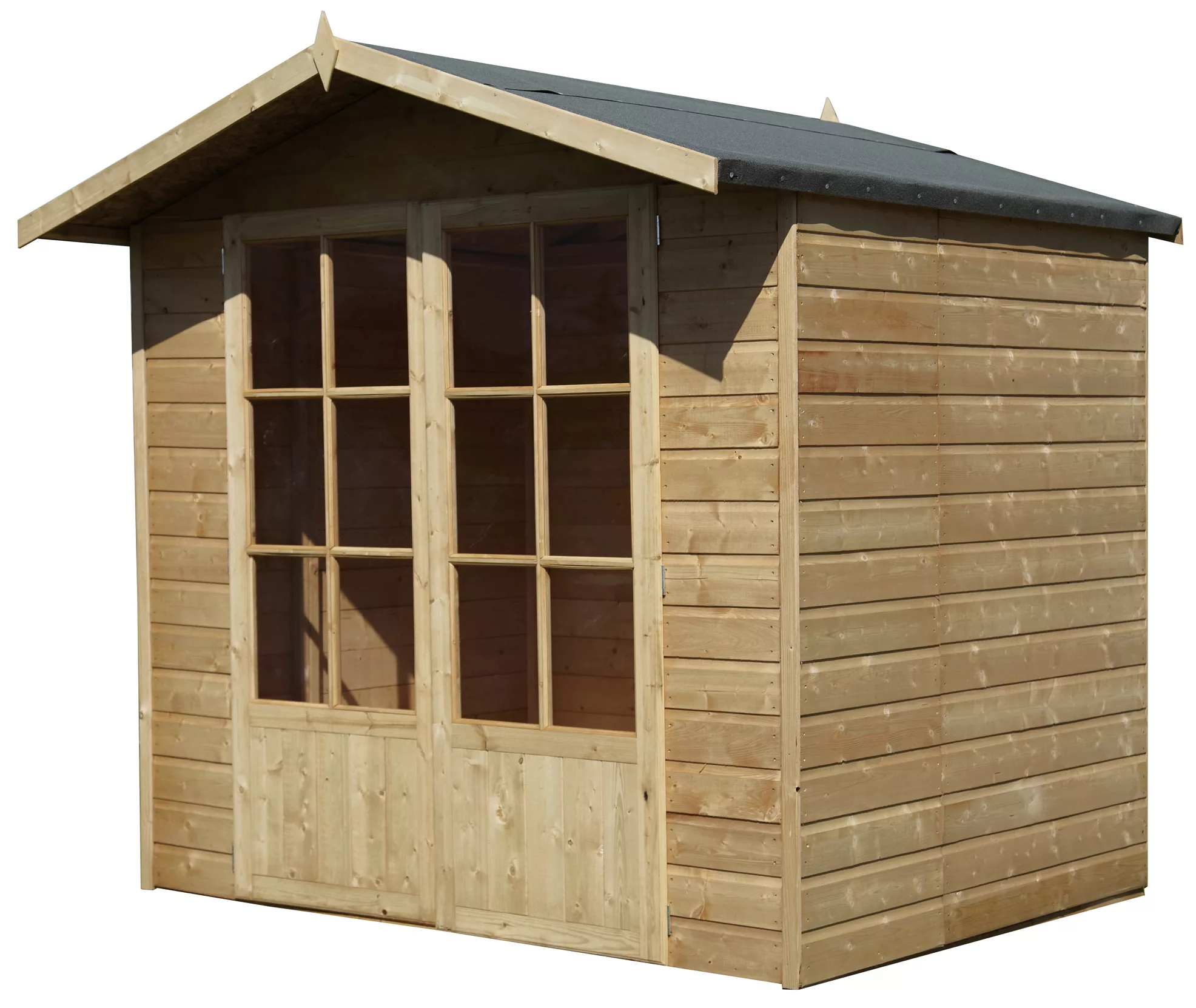 Shire Lumley 7x5 Glass Apex Shiplap Wooden Summer House - Base Included 6 Shire Lumley 7x5 Glass Apex Shiplap Wooden Summer House - Base Included - Image 6