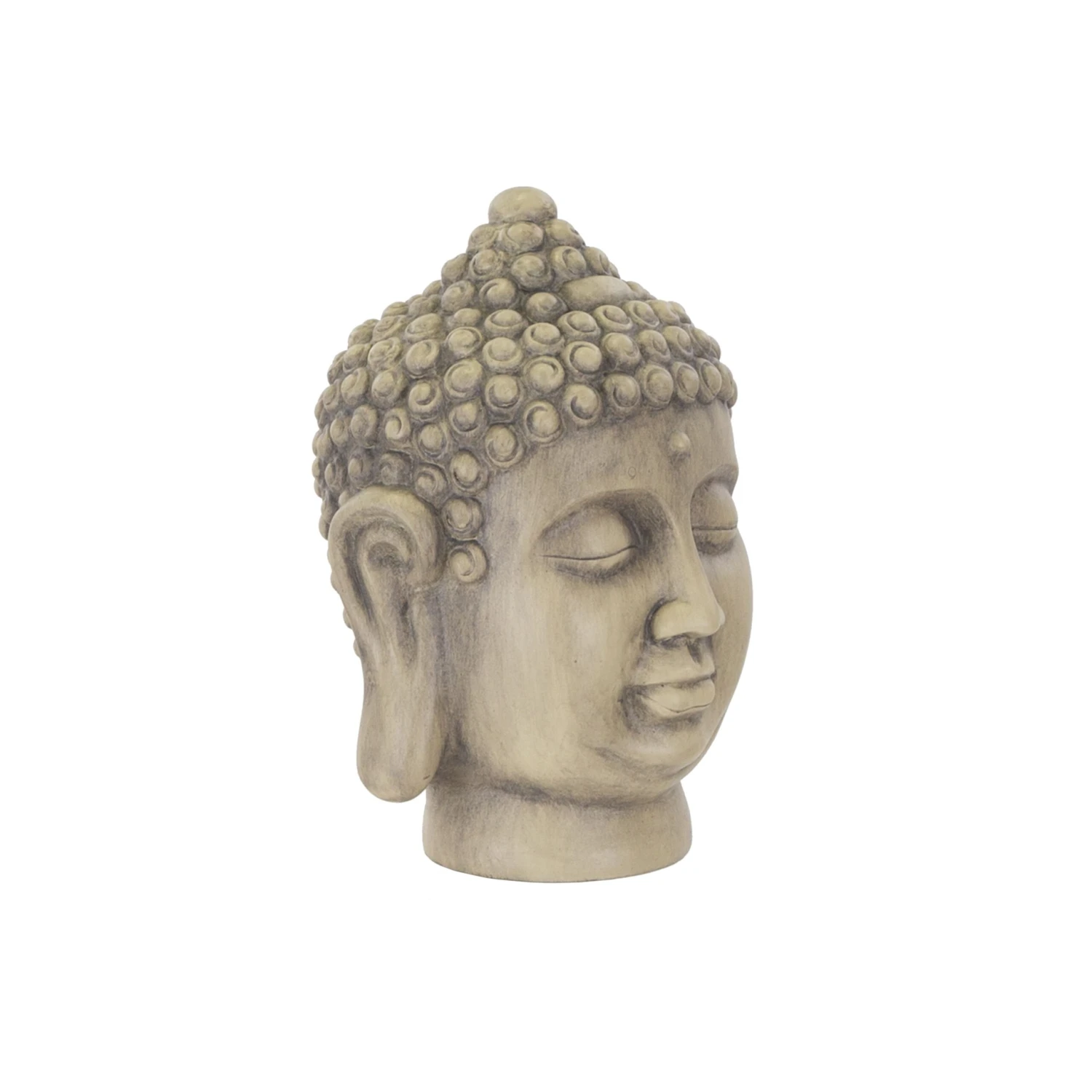 Terrastyle Cream Buddha Head Garden Ornament (H)26cm 1 Terrastyle Cream Buddha Head Garden Ornament (H)26cm