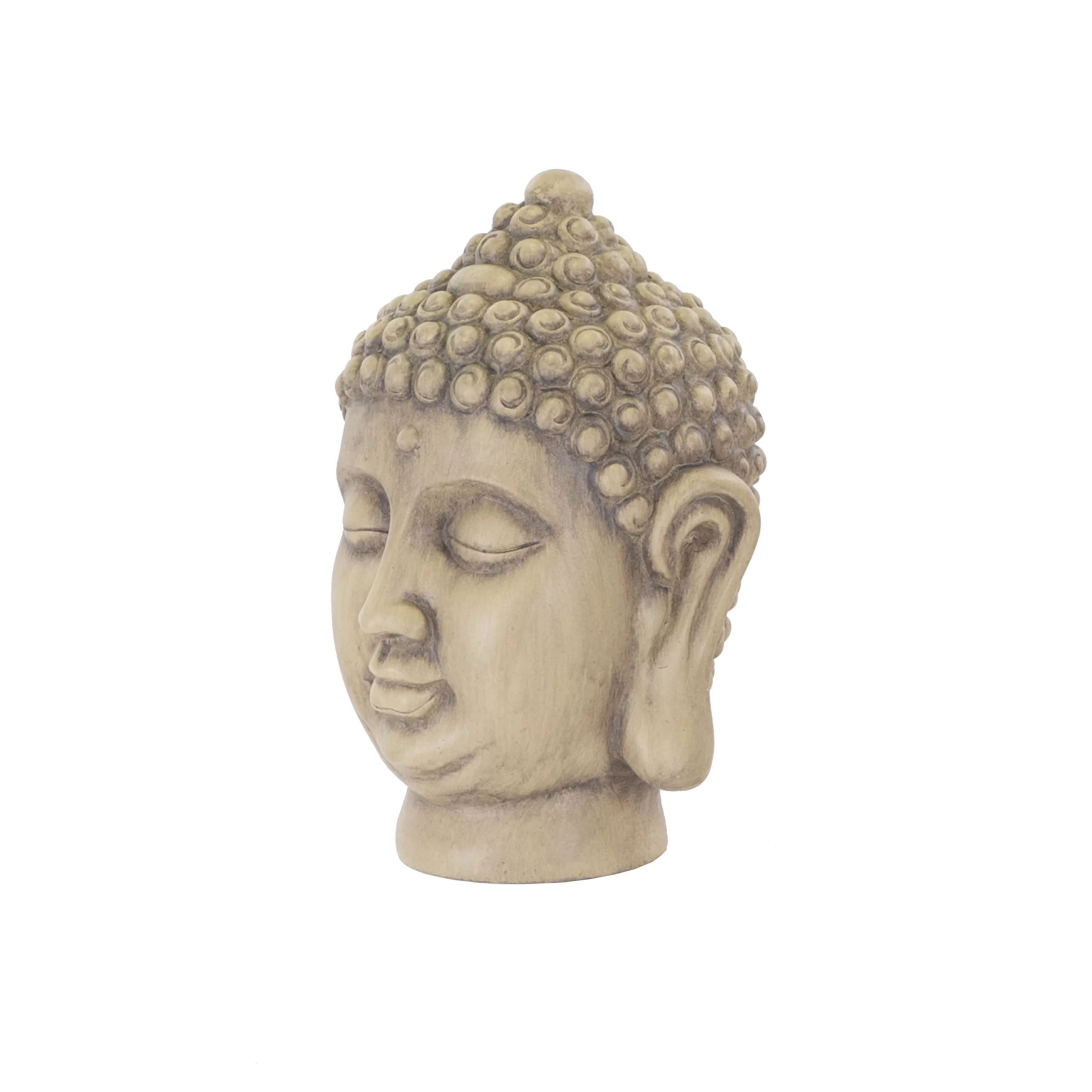 Terrastyle Cream Buddha Head Garden Ornament (H)26cm 4 Terrastyle Cream Buddha Head Garden Ornament (H)26cm - Image 4