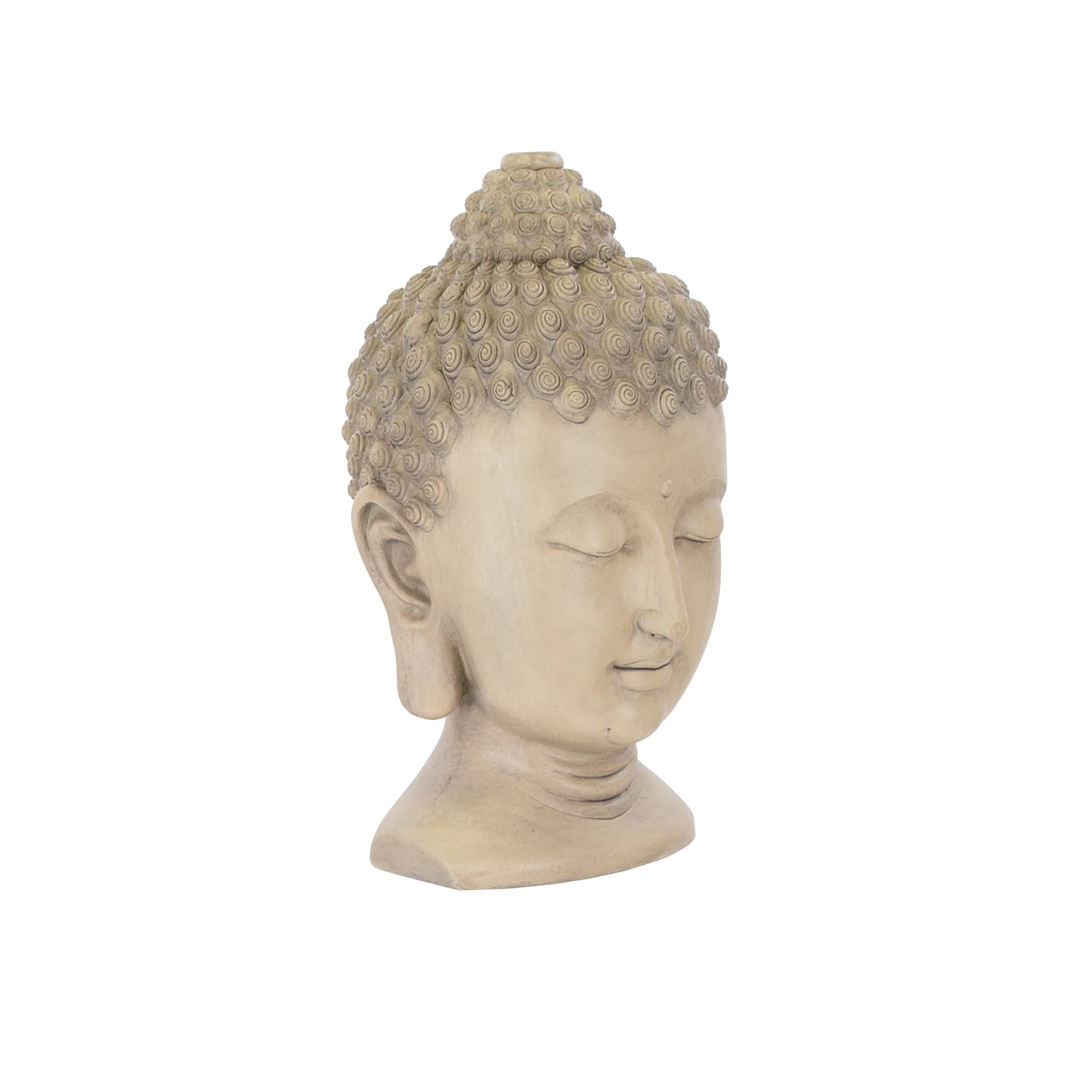 Terrastyle Cream Buddha Head Garden Ornament (H)46cm 4 Terrastyle Cream Buddha Head Garden Ornament (H)46cm - Image 4