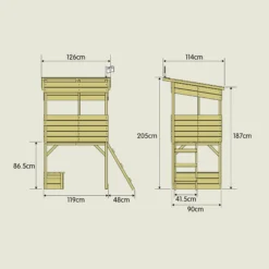 TP Toys 5.5x8 Treetops Wood Tower Playhouse Assembly Required -Outdoor Living Sales Store tp toys 5 5x8 treetops wood tower playhouse assembly required5021854903540 01t bq