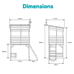TP Toys 8x7 Tree Top Timber Tower Slide Playhouse Assembly Required -Outdoor Living Sales Store tp toys 8x7 tree top timber tower slide playhouse assembly required5021854803543 01t bq