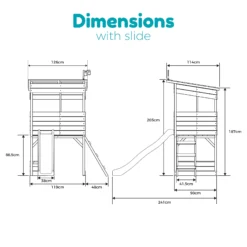 TP Toys 8x7 Tree Top Timber Tower Slide Playhouse Assembly Required -Outdoor Living Sales Store tp toys 8x7 tree top timber tower slide playhouse assembly required5021854803543 02t bq