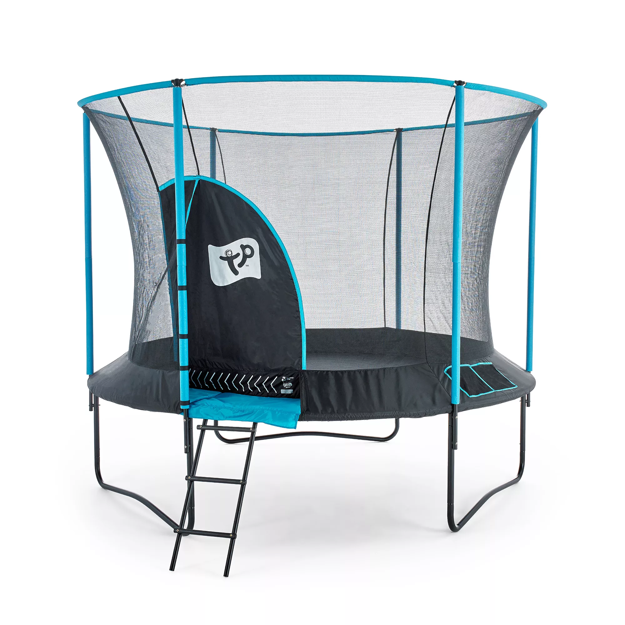 TP Toys Genius Black & Blue 10 Ft Trampoline 1 TP Toys Genius Black & Blue 10 Ft Trampoline