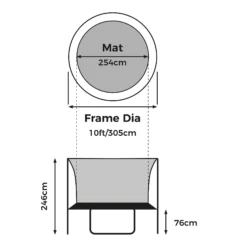 TP Toys Genius Black & Blue 10 Ft Trampoline 10 TP Toys Genius Black & Blue 10 Ft Trampoline -Outdoor Living Sales Store tp toys genius black blue 10 ft trampoline5021854902116 01t bq