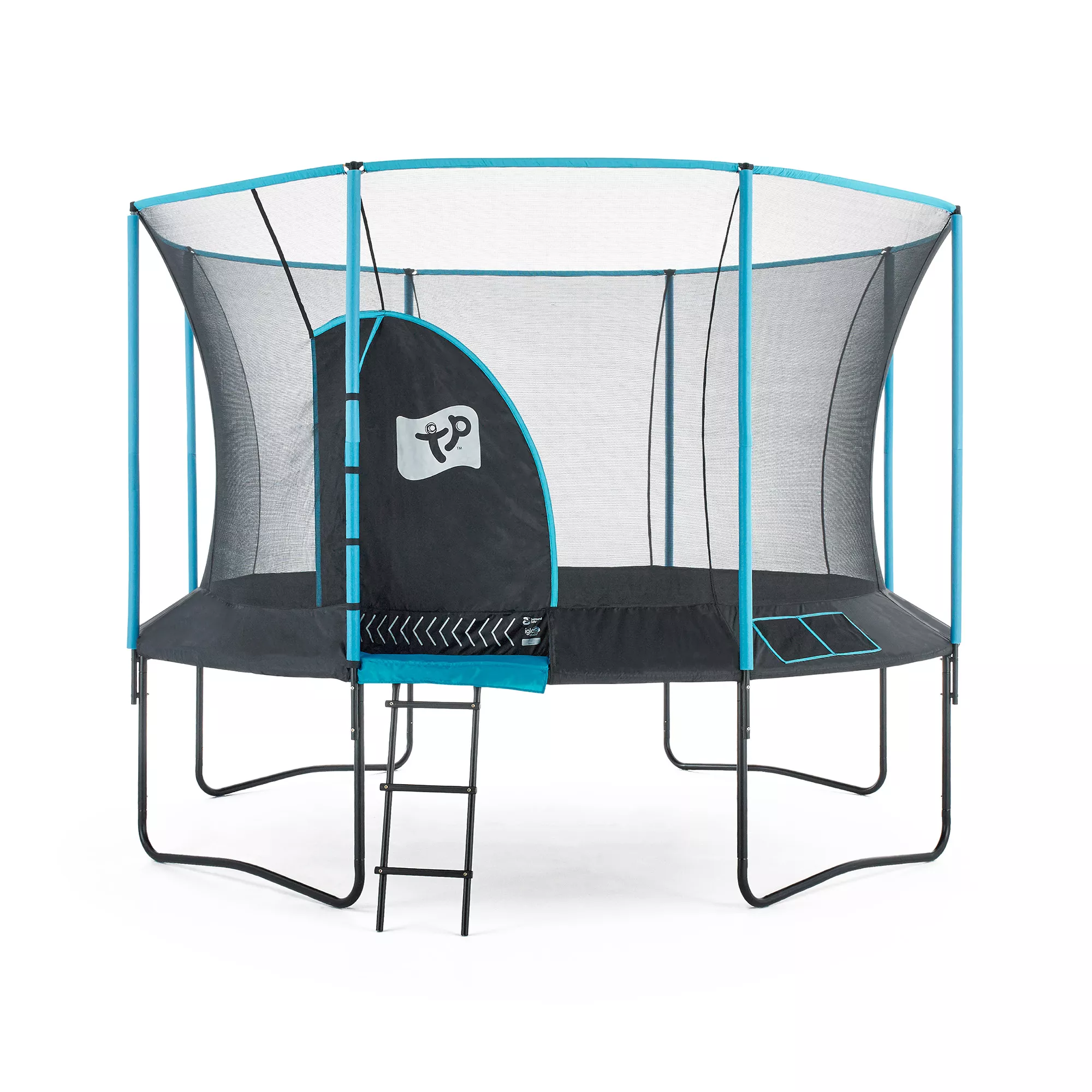 TP Toys Genius Black & Blue 12 Ft Trampoline 1 TP Toys Genius Black & Blue 12 Ft Trampoline
