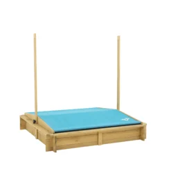 TP Toys Timber Rectangular Sand Pit With Canopy -Outdoor Living Sales Store tp toys timber rectangular sand pit with canopy5021854102752 03c bq