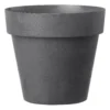 Verve Nurgul Dark Grey Polypropylene (PP) Round Plant Pot (Dia)79cm