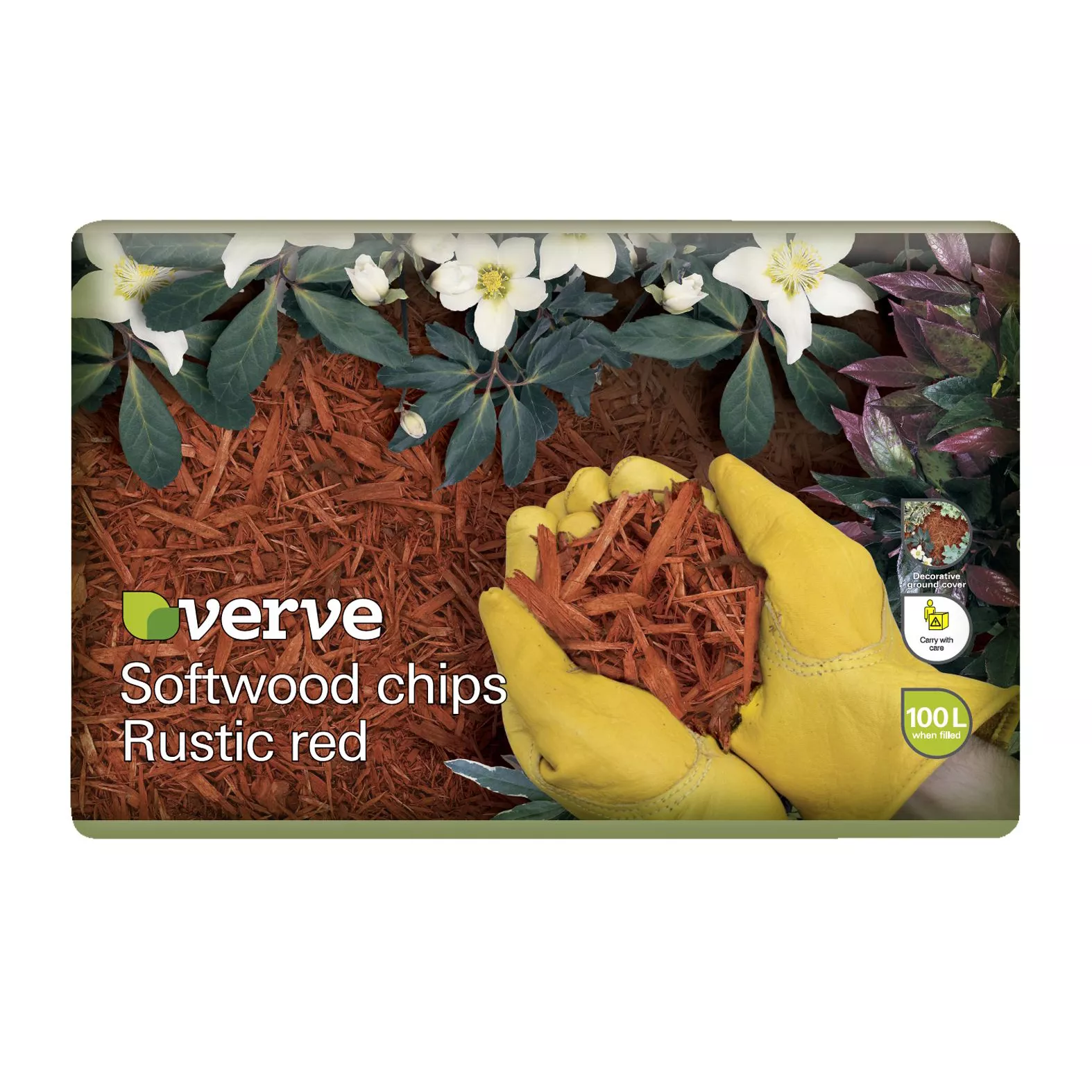 Verve Red Woodchip Mulch 100L Bag 1 Verve Red Woodchip Mulch 100L Bag