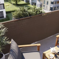 Woven Breeze Brown High-density Polyethylene (HDPE) & Woven Fibre Garden Screen (H)1m (W)3m -Outdoor Living Sales Store woven breeze brown high density polyethylene hdpe woven fibre garden screen h 1m w 3m5059340674476 01i